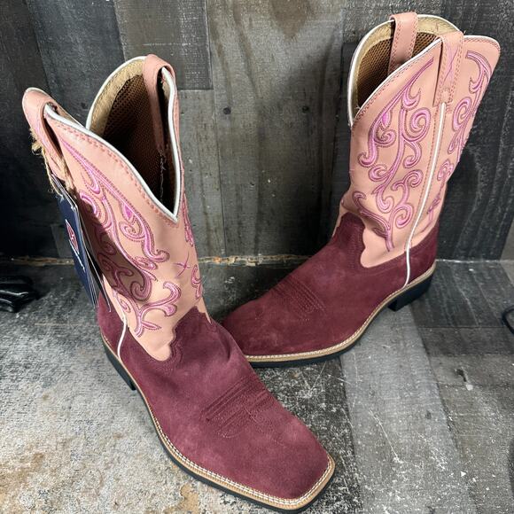 Twisted X Shoes - Twisted X Women's size 8.5B Cowgirl Square Toe Boots WTH0020 Embroidered NWOB
